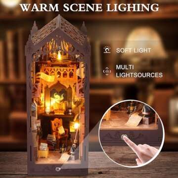 SHIISEWE Book Nook Kit – DIY Magic Library Decor