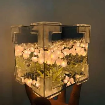  Atlodas DIY Tulip Cube Mirror Lamp - Customizable Ambient Lighting
