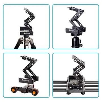 ANNSM Z Flex Tilt Head Tripod Mount: 360° Panoramic Adjustable for Photography
