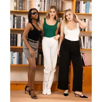 MANGOPOP Women's Tank Top Bodysuit - Sexy & Elegant