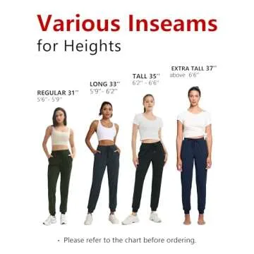 Tallemon Women's 37" Tall Inseam Joggers for Active Use