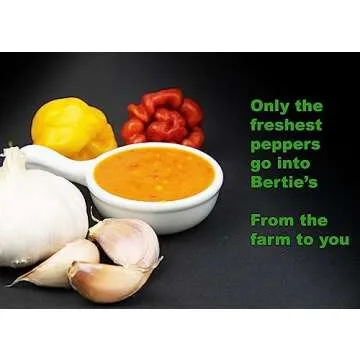 Bertie's Original Pepper Sauce (10 Oz/300ml) | Great Flavour And Heat | Made With Fresh Trinidad Moruga Red And Scotch Bonnet Yellow Peppers | Tastes Like Home Made