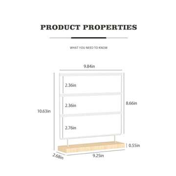 Ausalivan Earring Holder Organizer,Pierced Large Earrings Display Stand For Selling,Small Stud Earring Organizer Rack,Hoop Earring Storage Hanger Tree (White, 3 tier)