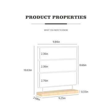 Ausalivan Earring Holder Organizer,Pierced Large Earrings Display Stand For Selling,Small Stud Earring Organizer Rack,Hoop Earring Storage Hanger Tree (White, 3 tier)