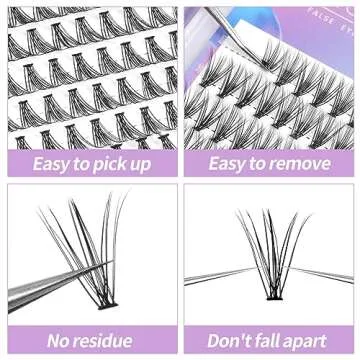 Cluster Lashes 9-12mm Mixed Tray for DIY Eyelash Extensions
