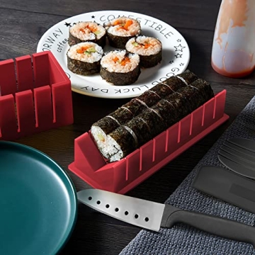 HI NINGER Deluxe Sushi Making Kit 12PCS Complete Sushi Maker