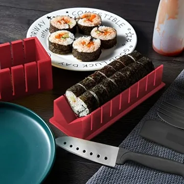 HI NINGER Deluxe Sushi Making Kit 12PCS Complete Sushi Maker