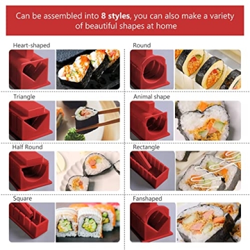 HI NINGER Deluxe Sushi Making Kit 12PCS Complete Sushi Maker