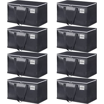 Fabspace Moving Boxes Heavy Duty Moving Bags with Strong Zippers and Handles Collapsible Moving Supp...