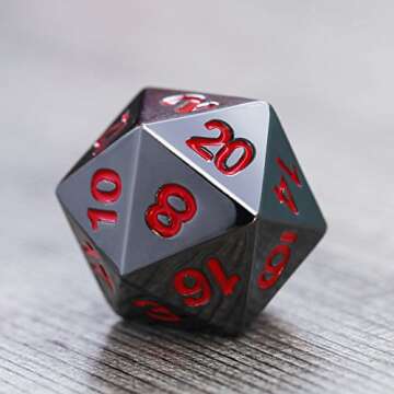 Frienda Zinc Alloy Metal Polyhedral 7-Die Dice Set for RPG Gaming