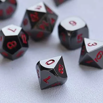 Premium 7-Die Zinc Alloy Gaming Dice Set for RPGs