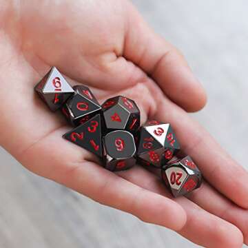 Premium 7-Die Zinc Alloy Gaming Dice Set for RPGs