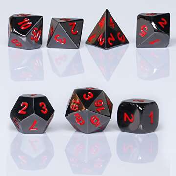 Premium 7-Die Zinc Alloy Gaming Dice Set for RPGs