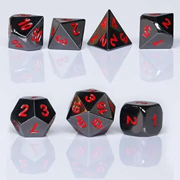 Premium 7-Die Zinc Alloy Gaming Dice Set for RPGs