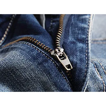 Stylish XIMXIMMTIAN Men's Biker Jeans for Comfort and Fit