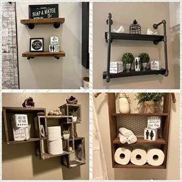 Lavender Inspired Set of 2 Bathroom Block Signs-Funny Bathroom Signs-Farmhouse Bathroom Decor-Hello Sweet Cheeks- Bathroom Decor for Shelf-Half Bath Decor-Restroom Signs-Sign-Housewarming Gifts