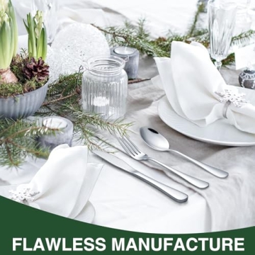 Durable 60-Piece Silverware Set with Organizer for 12