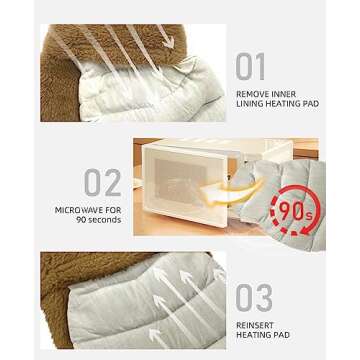 COMOIL Otter Microwave Heating Pad,Removable Weighted Heated Stuffed Animal,15"*8"Adorable Soft Short Plush Heat Pack for Relief