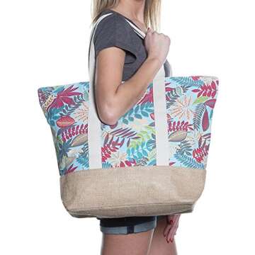 Stylish Beach Bag by Pier 17 - Roomy & Durable Tote