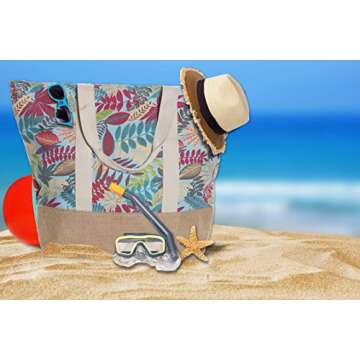Stylish Beach Bag by Pier 17 - Roomy & Durable Tote