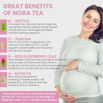 Simply Ginger Pregnancy NORA Loose Tea ll Makes 32 Single Cups of Tea OR Larger Batches ll LOOSE Tea Option ll For TTC, 2nd, 3rd Trimester ll Nursing Friendly (Loose Tea) - NEW LOOK -