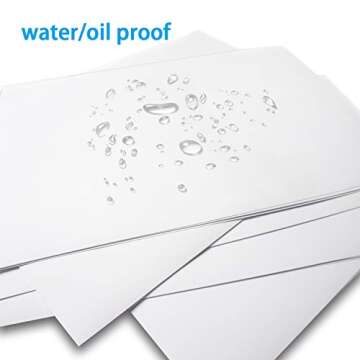 Printable Sticker Paper for Your Inkjet Printer - 8.5 x 11 Inches 20 Sheets Translucent Premium Waterproof Sticker Paper - Dries Quickly and Holds Ink Beautifully
