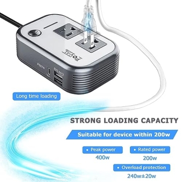 FOVAL 200W Car Power Inverter for Fast Charging on the Go