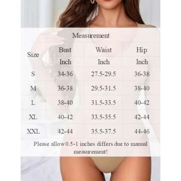 Avidlove Long Sleeve Bodysuit Soft V Neck for Women