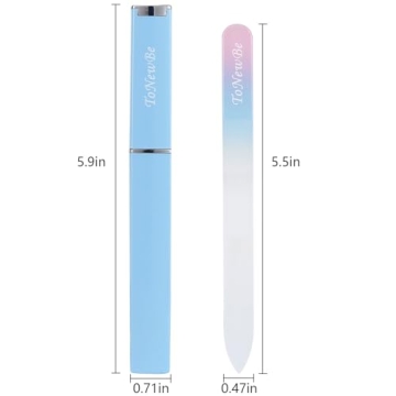 Double-Sided Glass Nail File with Protective Case