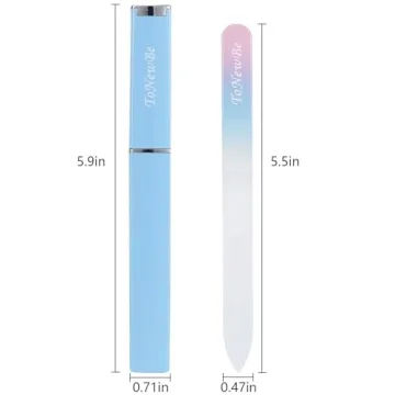 Double-Sided Glass Nail File with Protective Case