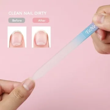 Double-Sided Glass Nail File with Protective Case