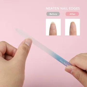 Double-Sided Glass Nail File with Protective Case