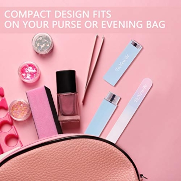 Double-Sided Glass Nail File with Protective Case