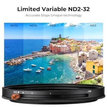 K&F Concept 67mm Variable Fader ND2-32 ND Filter and CPL Circular Polarizing Lens Filter in 1 for Camera Lens Waterproof Neutral Density Polarizer Filter (Nano-D Series)