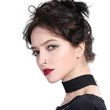 ORAZIO 5-12Pcs 20G Stainless Steel Nose Ring Hoop CZ Body Ear Piercing 5 Mixed Colors