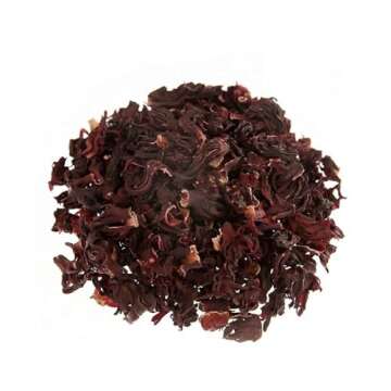 4oz Dried Hibiscus Flowers perfect for Tea and Mexican Agua Fresca, Flor de Jamaica, Whole Flowers and Petals by 1400s Spices