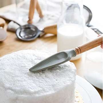 5-Piece FENGCHEN Silicone Spatula Set with Wooden Handle