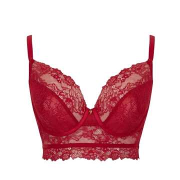 Cleo by Panache Selena Longline Underwire Bra - 30G Ruby Red