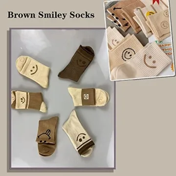 GZLXS Smiley Face Socks - Fun Cotton Socks for Everyone