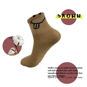 GZLXS Smiley Face Socks - Fun Cotton Socks for Everyone