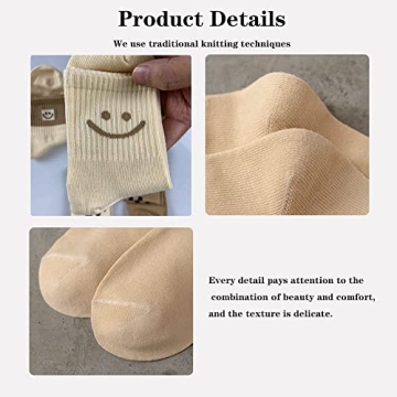 GZLXS Smiley Face Socks - Fun Cotton Socks for Everyone