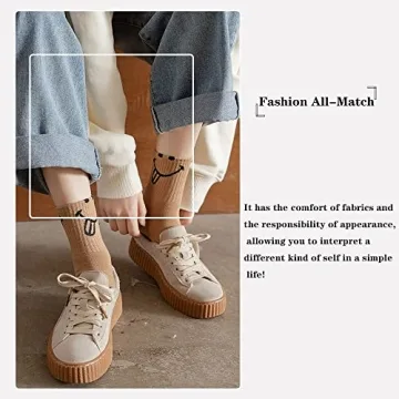 GZLXS Smiley Face Socks - Fun Cotton Socks for Everyone