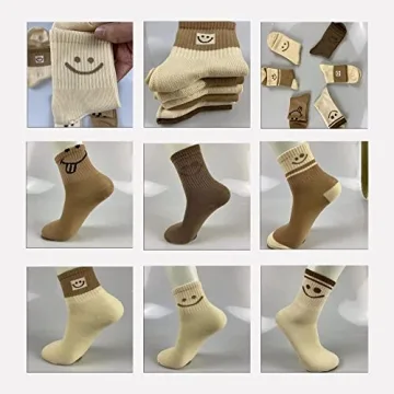 GZLXS Smiley Face Socks - Fun Cotton Socks for Everyone