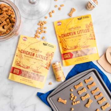 Polkadog Chicken Littles Training Bits Dog Treats, Cat Snacks - All-Natural, Savory Pet Treat for Pu...