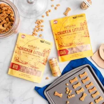 Polkadog Chicken Littles Training Bits Dog Treats - All-Natural Crunchy Pet Snack - 7oz