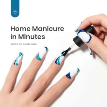 Beetles Gel Nail Polish Set - Blue Green Glitter 6Pcs