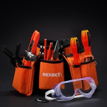 REXBETI 18pcs Young Builder's Tool Set for Kids