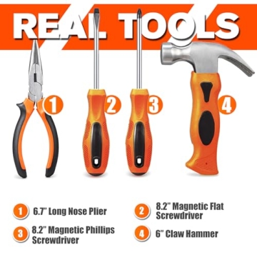 REXBETI 18pcs Young Builder's Tool Set for Kids