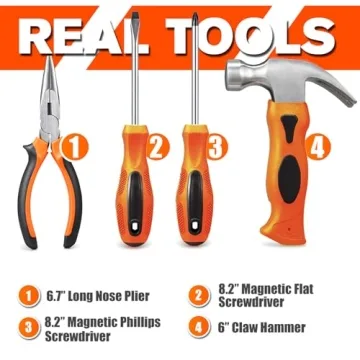 REXBETI 18pcs Young Builder's Tool Set for Kids