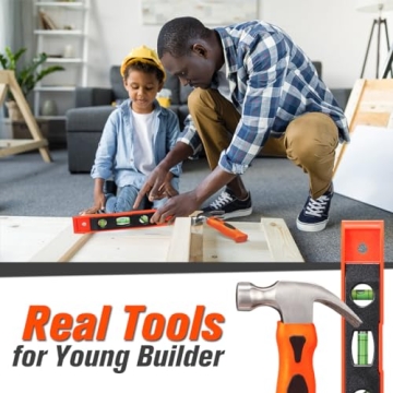 REXBETI 18pcs Young Builder's Tool Set for Kids